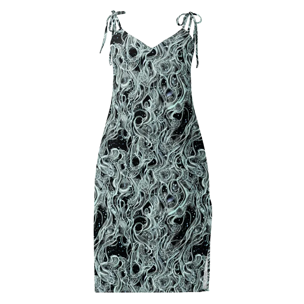 Void Cascade on Slip Dress — Front