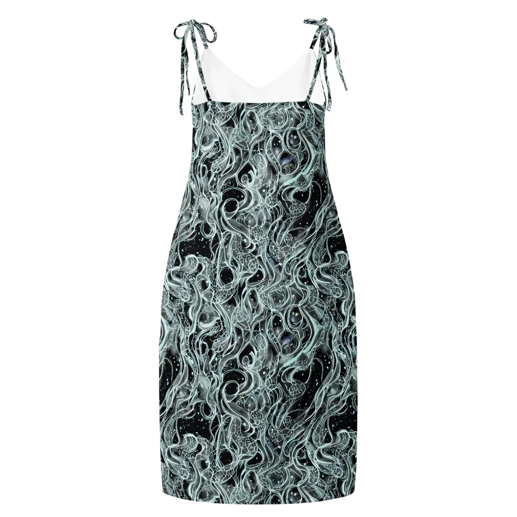 Void Cascade on Slip Dress — Back