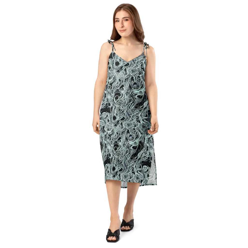 Void Cascade on Slip Dress — Front
