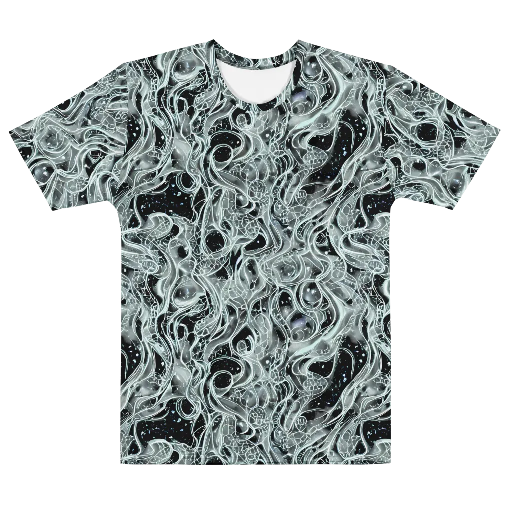 Void Cascade on Men's Cotton Crew Neck T-Shirt — Front