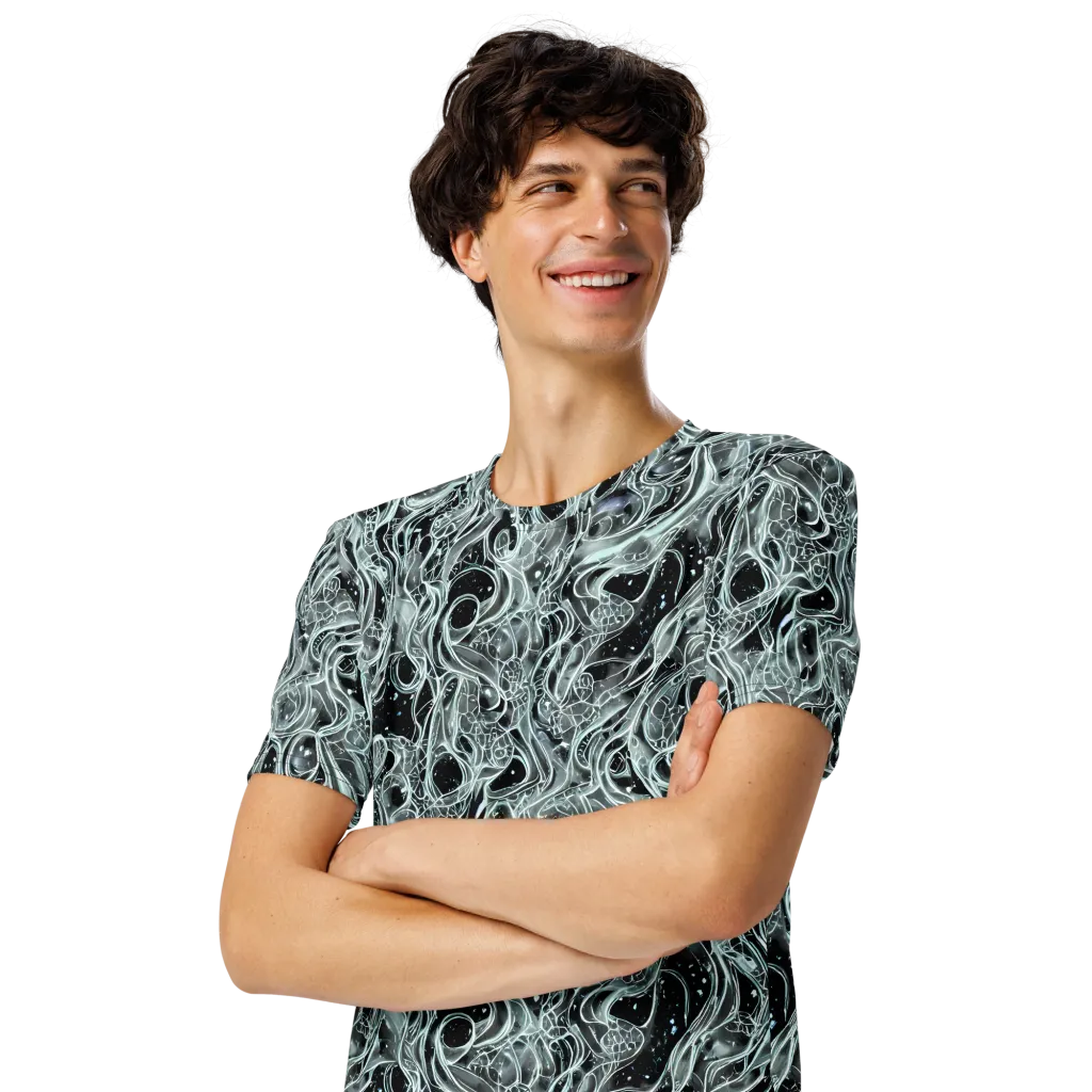 Void Cascade on Men's Crew Neck T-Shirt — Left Front