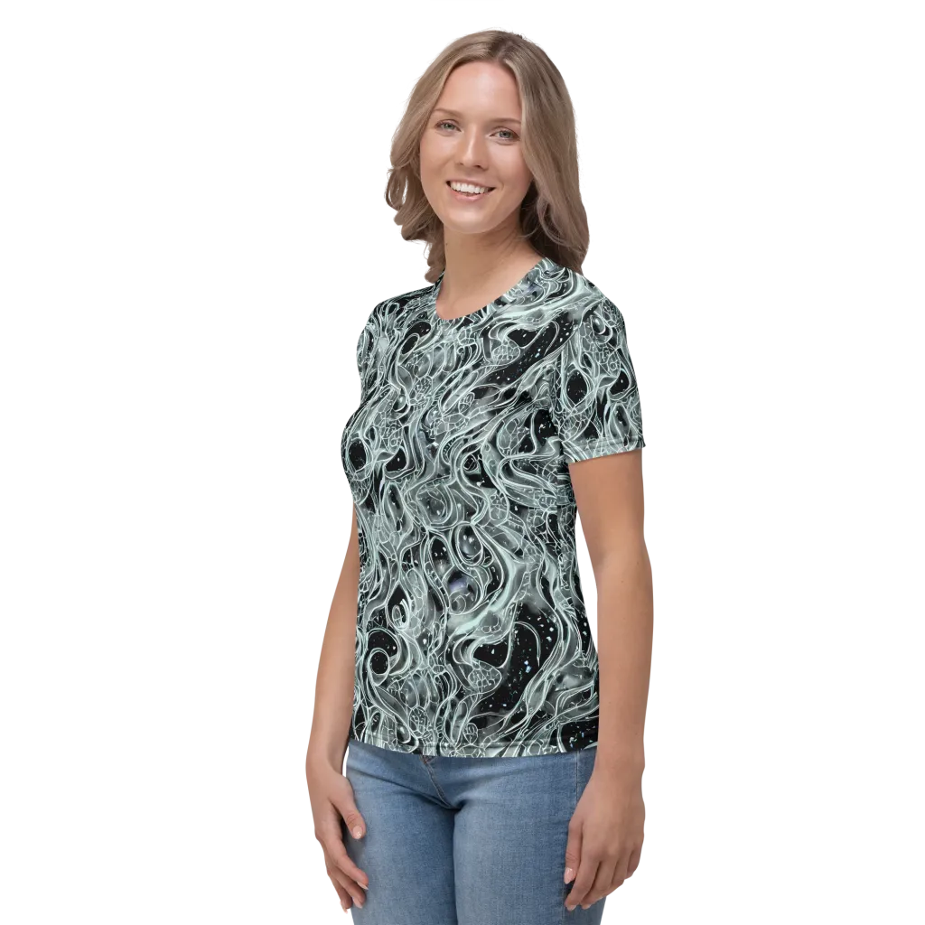 Void Cascade on Women's Crew Neck T-Shirt — Left
