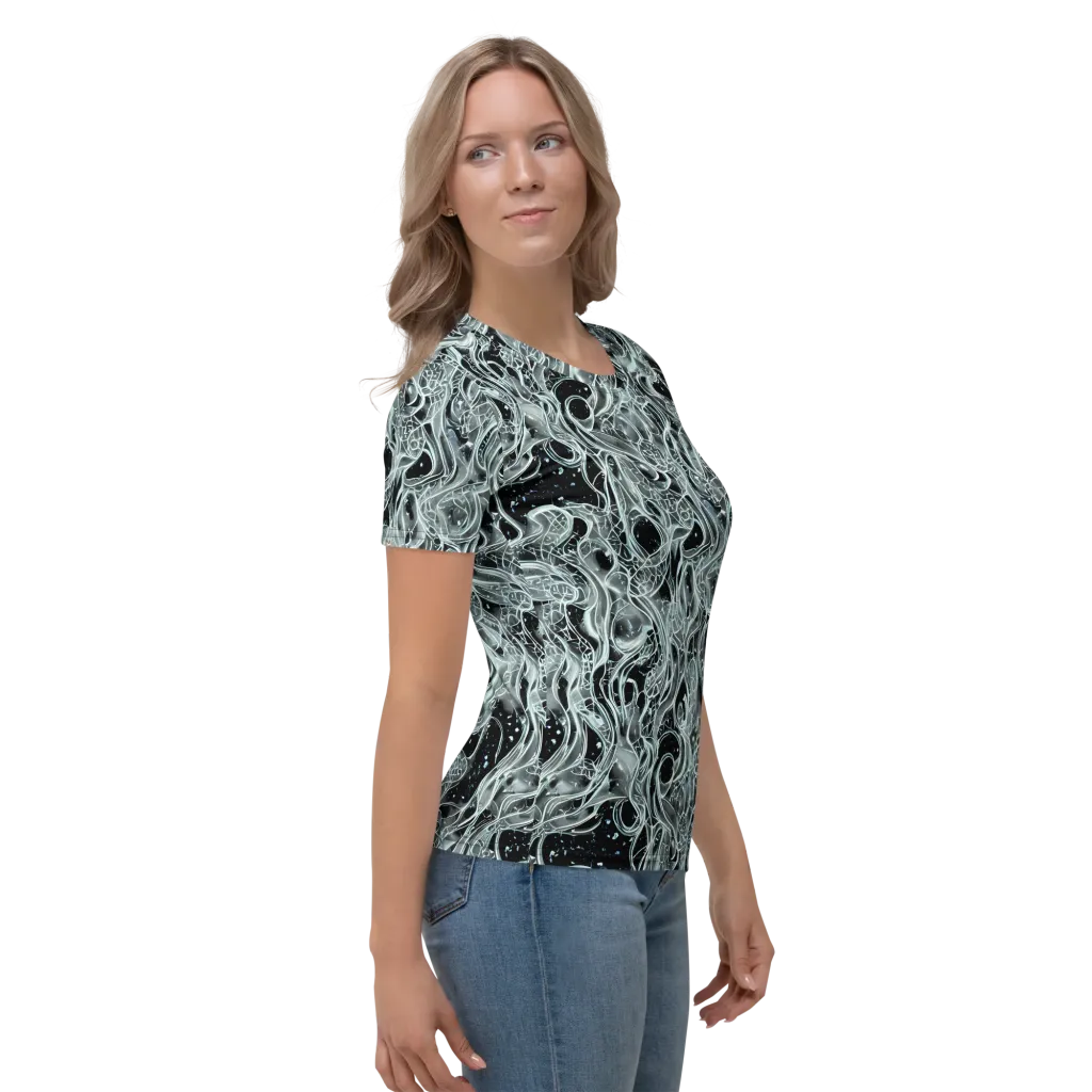 Void Cascade on Women's Crew Neck T-Shirt — Right