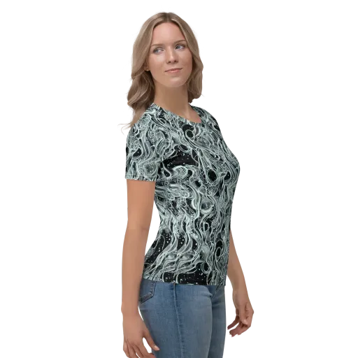 Void Cascade on a Women's Crew Neck T-Shirt