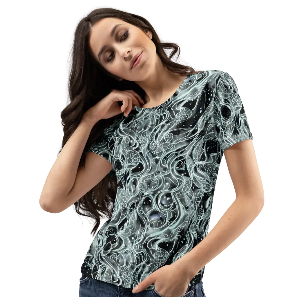Void Cascade on Women's Crew Neck T-Shirt — Left Front