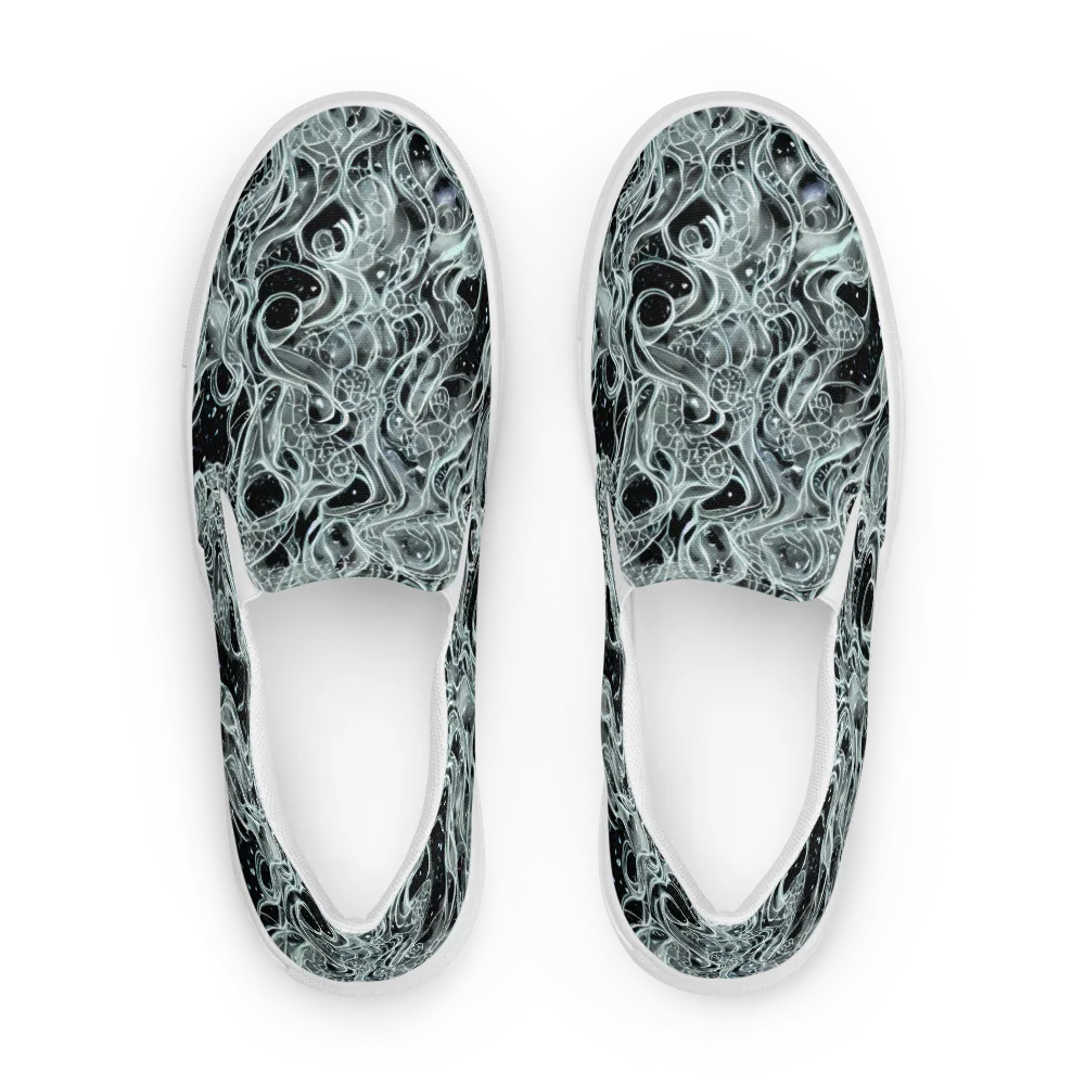 Void Cascade on Men's Slip-On Canvas Shoes — Front
