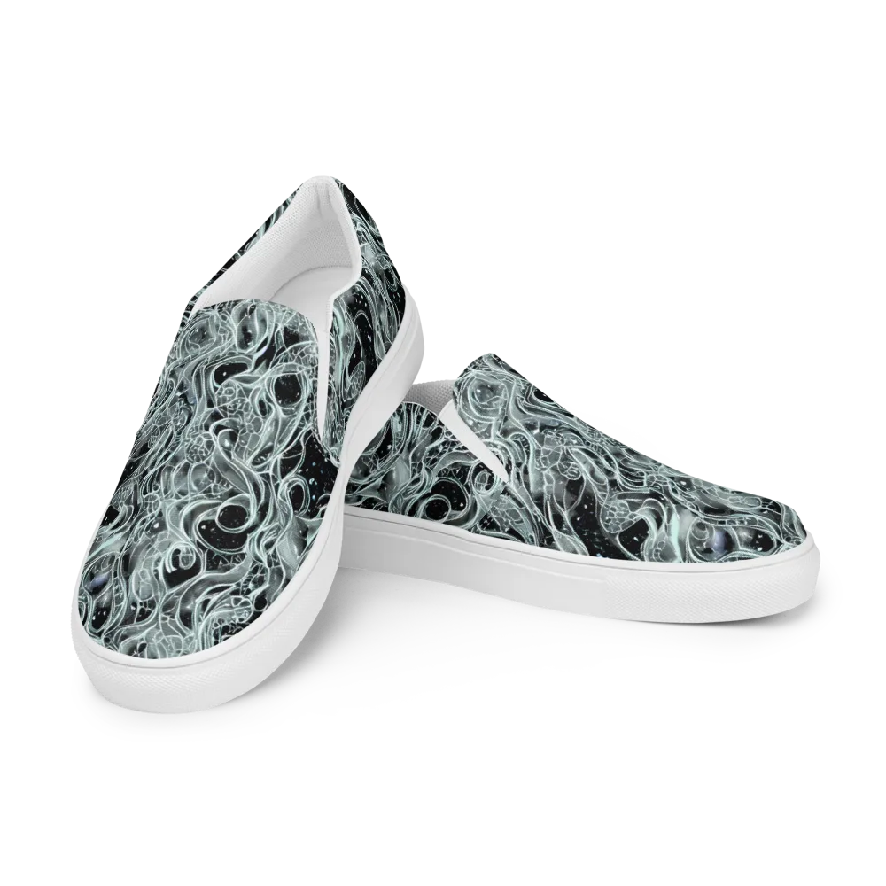 Void Cascade on Men's Slip-On Canvas Shoes — Left Front