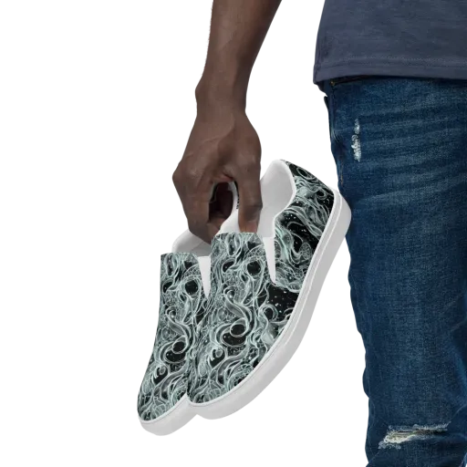 Void Cascade on a Men's Slip-On Canvas Shoes