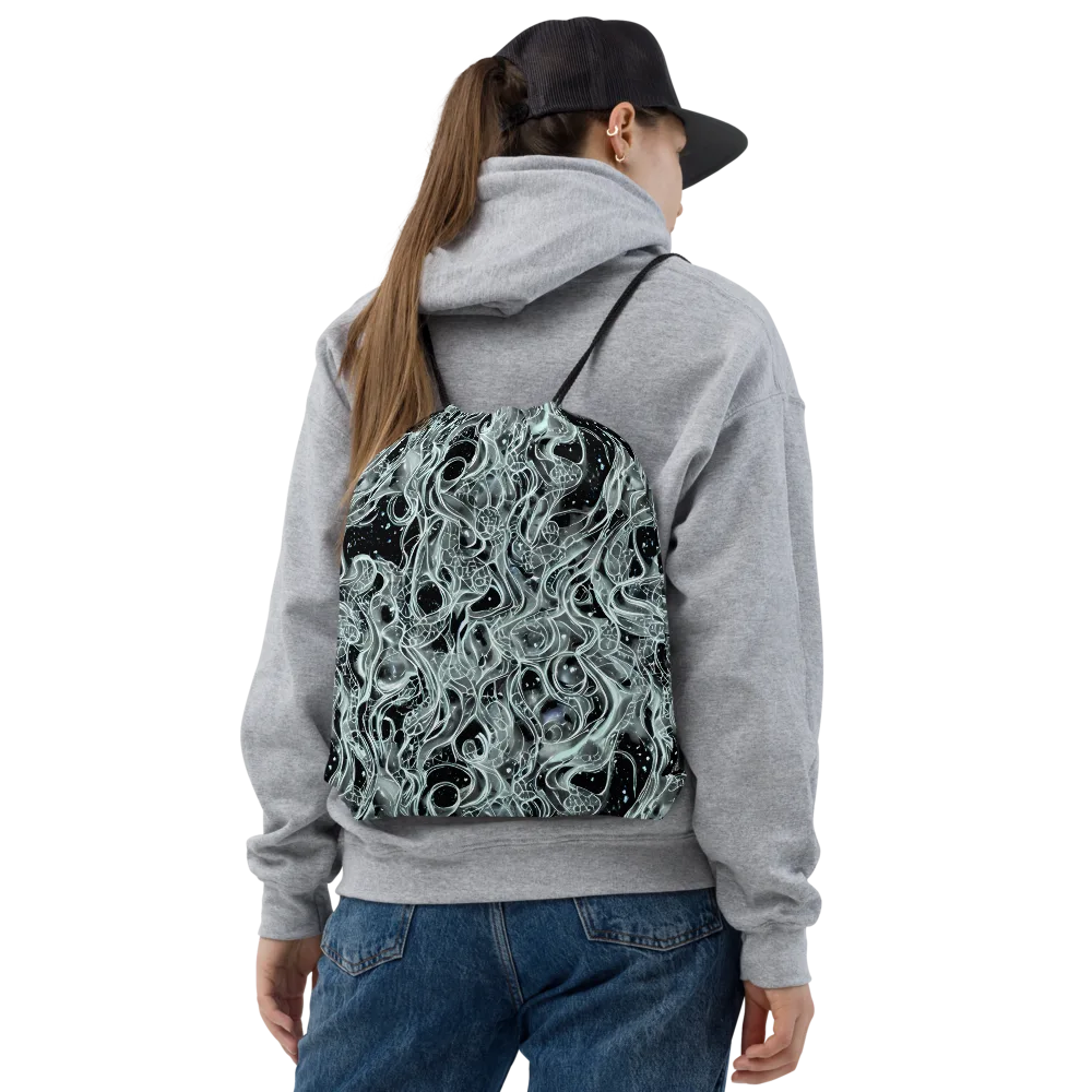 Void Cascade on Drawstring Bag — Front