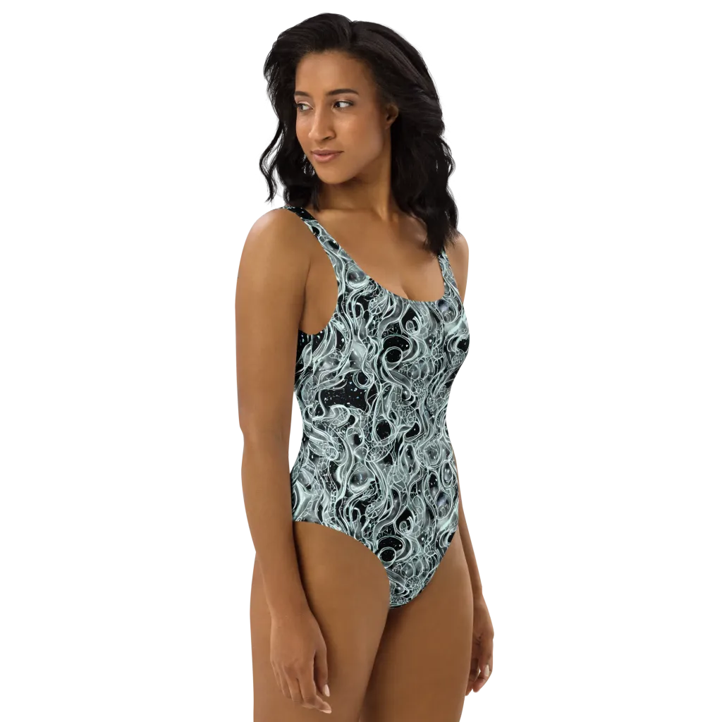 Void Cascade on One-Piece Swimsuit — Right