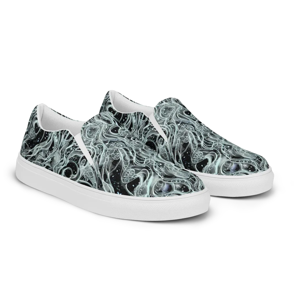Void Cascade on Women's Slip-On Canvas Shoes — Right Front