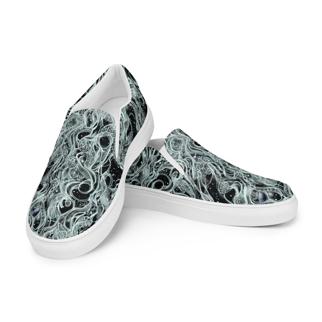 Void Cascade on Women's Slip-On Canvas Shoes — Left Front