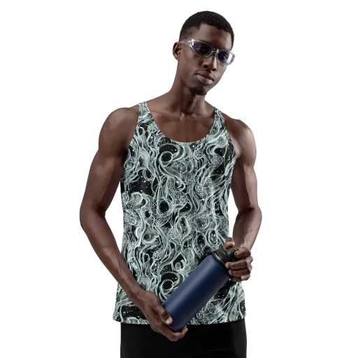Void Cascade on a Men's Tank Top