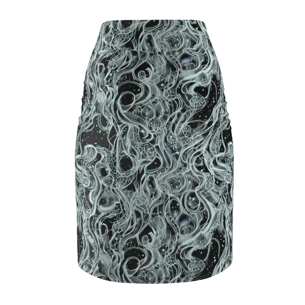 Void Cascade on Pencil Skirt — Back