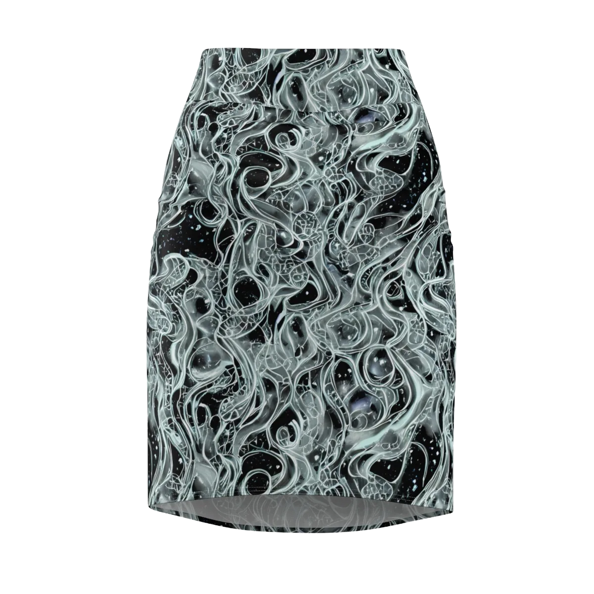 Void Cascade on Pencil Skirt — Front