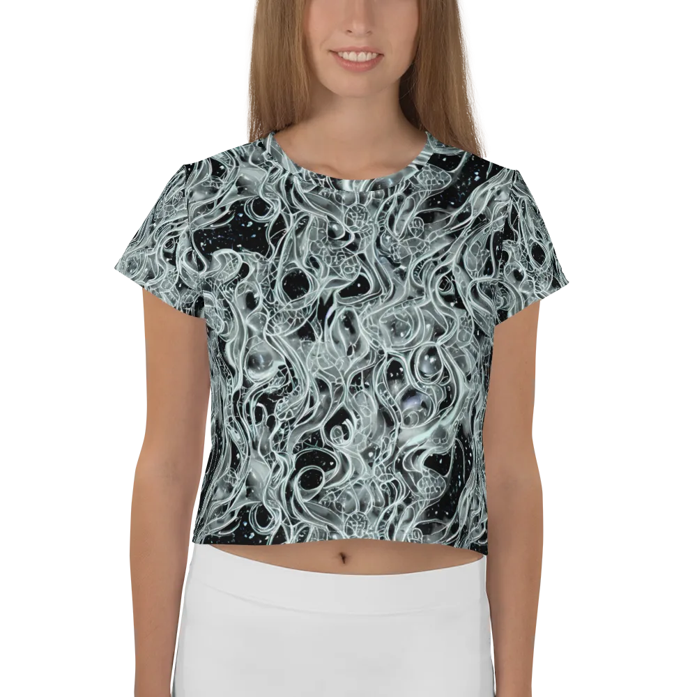 Void Cascade on Crop Tee — Front