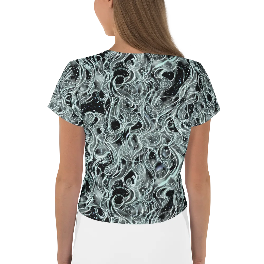 Void Cascade on Crop Tee — Back
