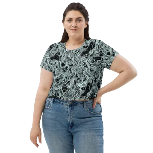 Void Cascade on a Crop Tee