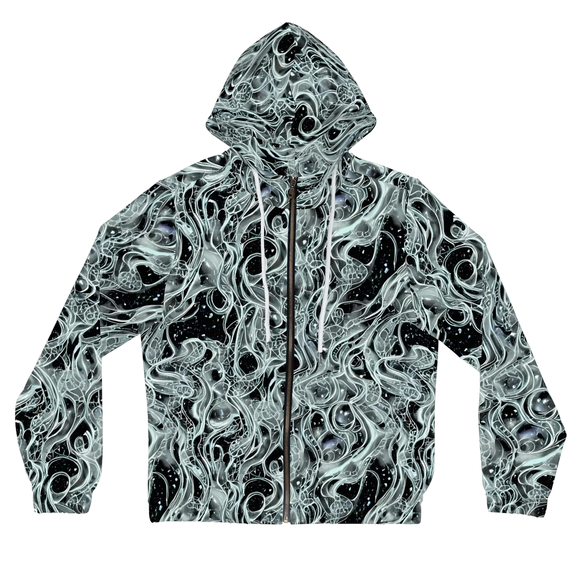 Void Cascade on Women's Full-Zip Hoodie — Front
