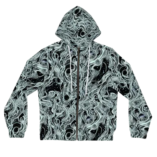 Void Cascade on a Women's Full-Zip Hoodie