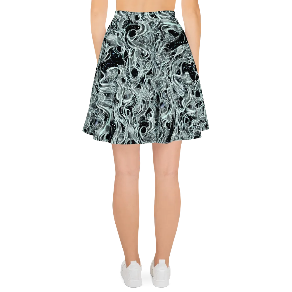 Void Cascade on Skater Skirt — Back
