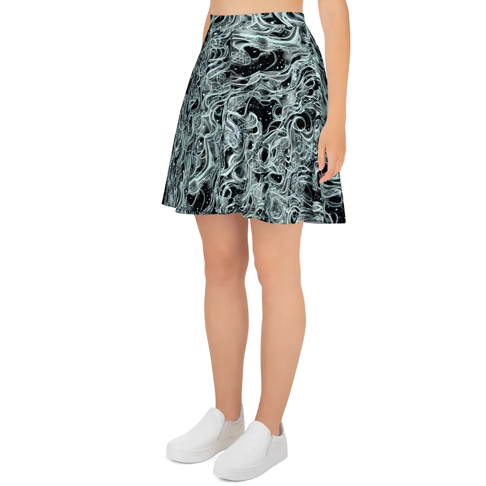 Void Cascade on Skater Skirt — Left