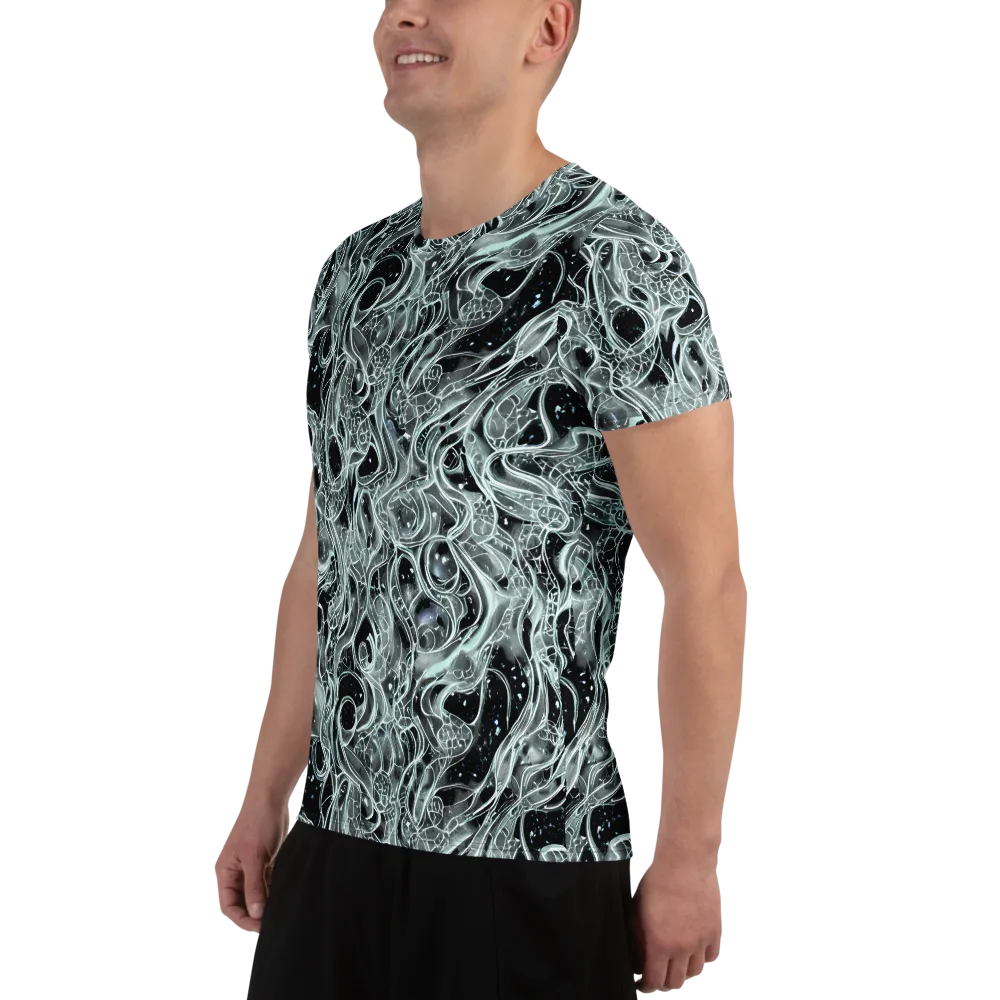 Void Cascade on Men's Athletic T-Shirt — Left