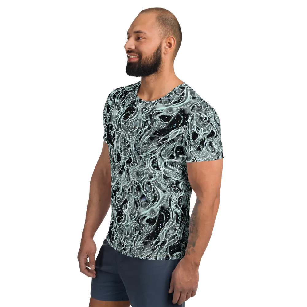 Void Cascade on Men's Athletic T-Shirt — Left