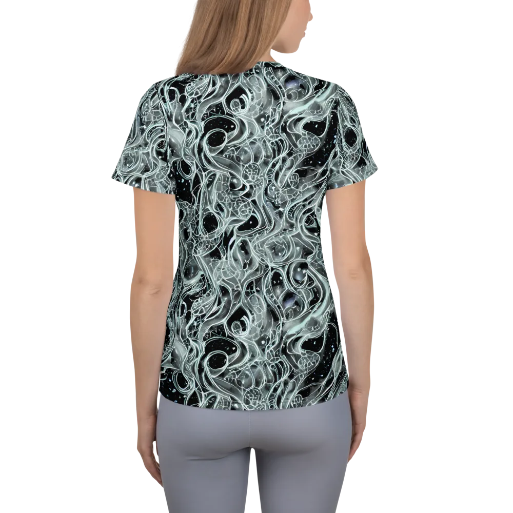 Void Cascade on Women's Athletic T-Shirt — Back