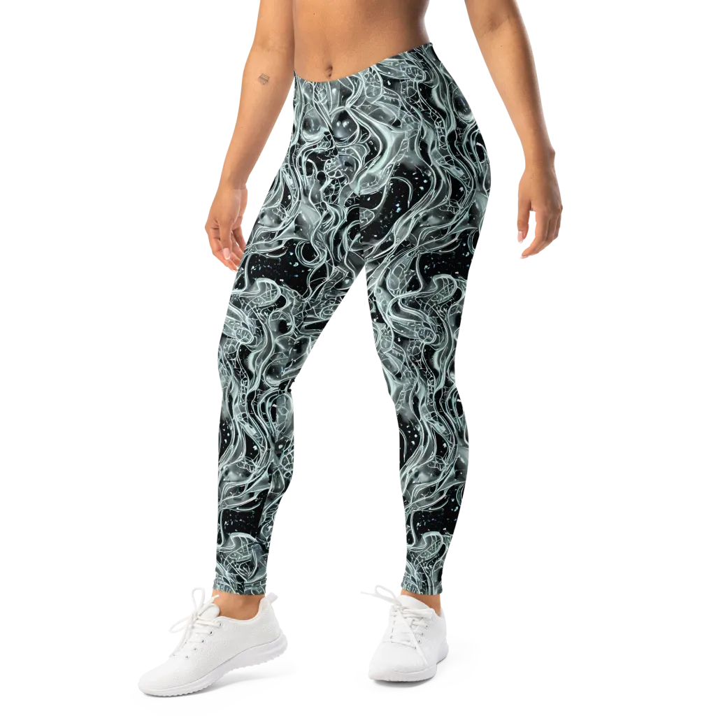 Void Cascade on Leggings — Left Front