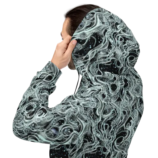 Void Cascade on a Hoodie