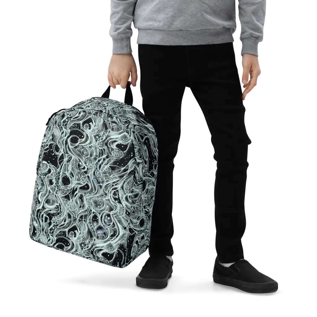 Void Cascade on Minimalist Backpack — Zoomed-in