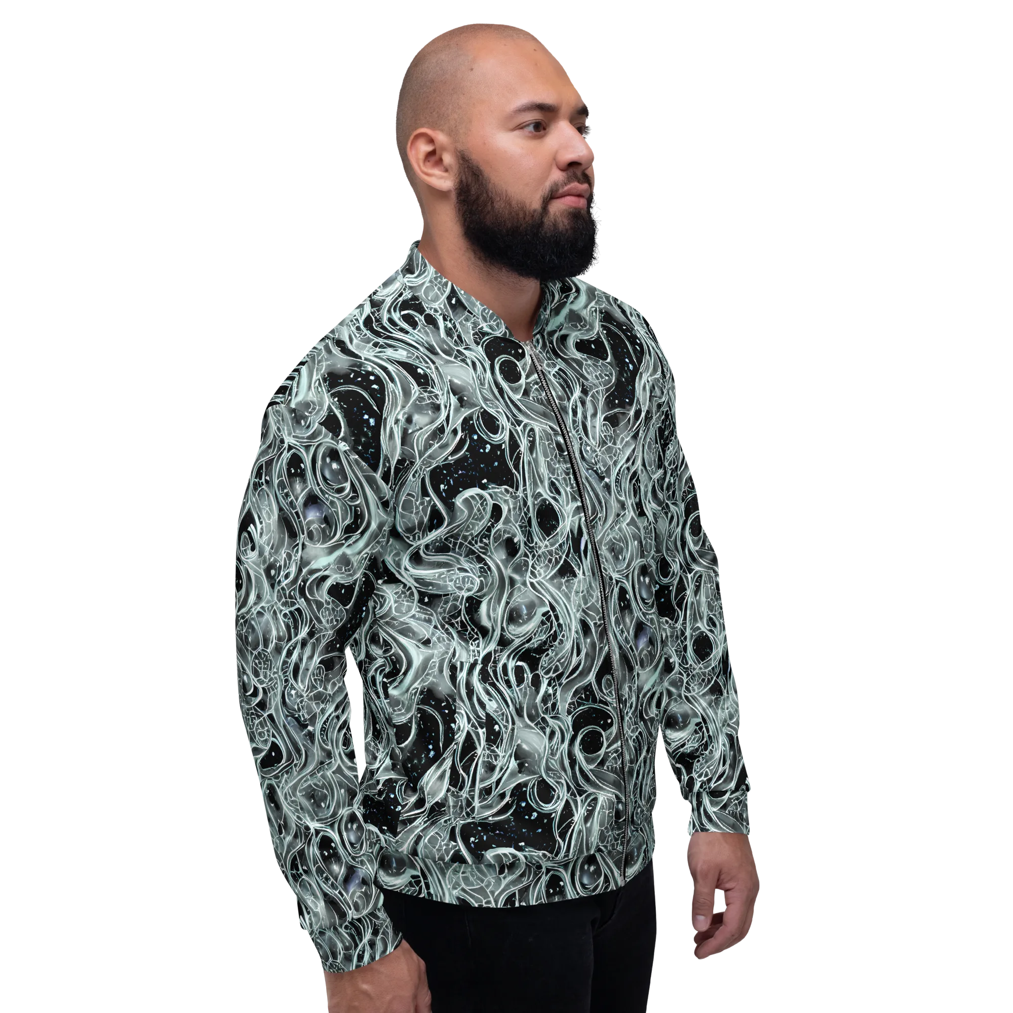 Void Cascade on Bomber Jacket — Right