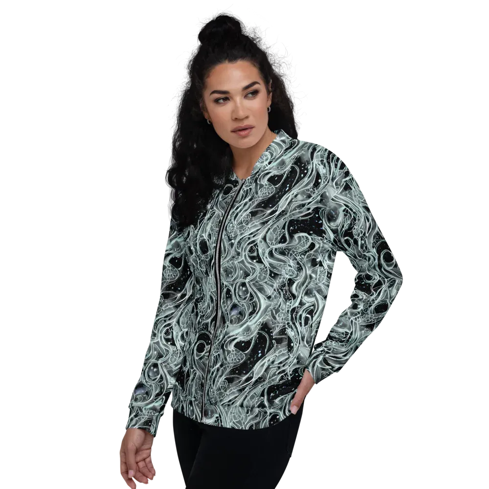 Void Cascade on Bomber Jacket — Left