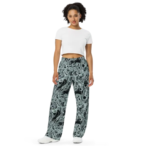 Void Cascade on a Wide-Leg Pants