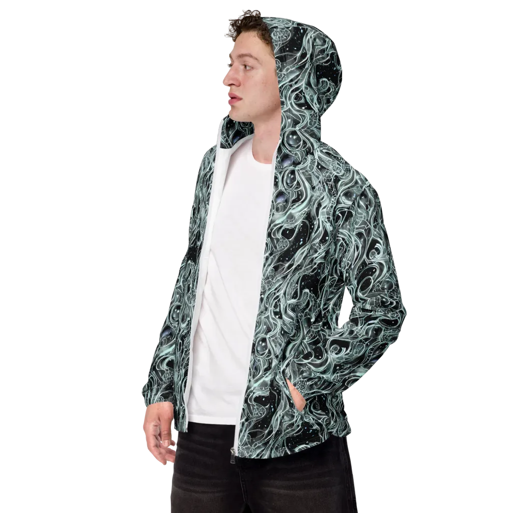Void Cascade on Men's Windbreaker — Left Front