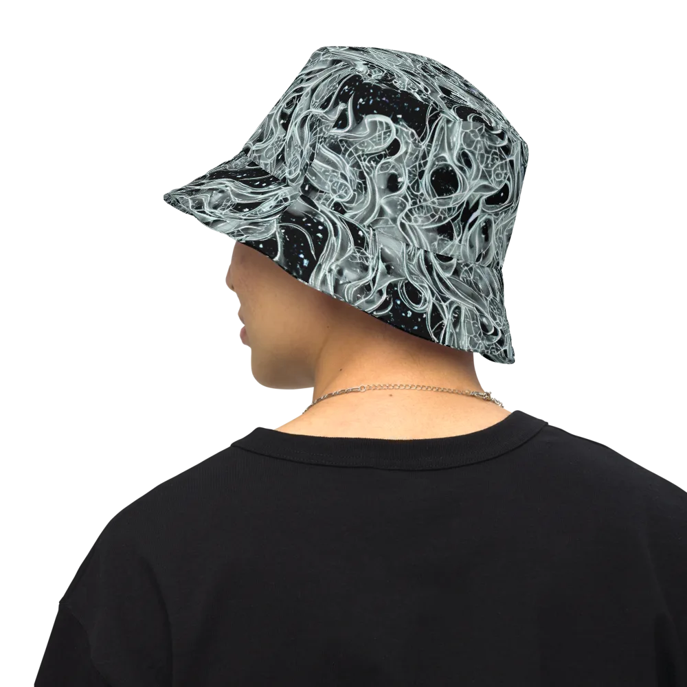 Void Cascade on Reversible Bucket Hat — Back Inside