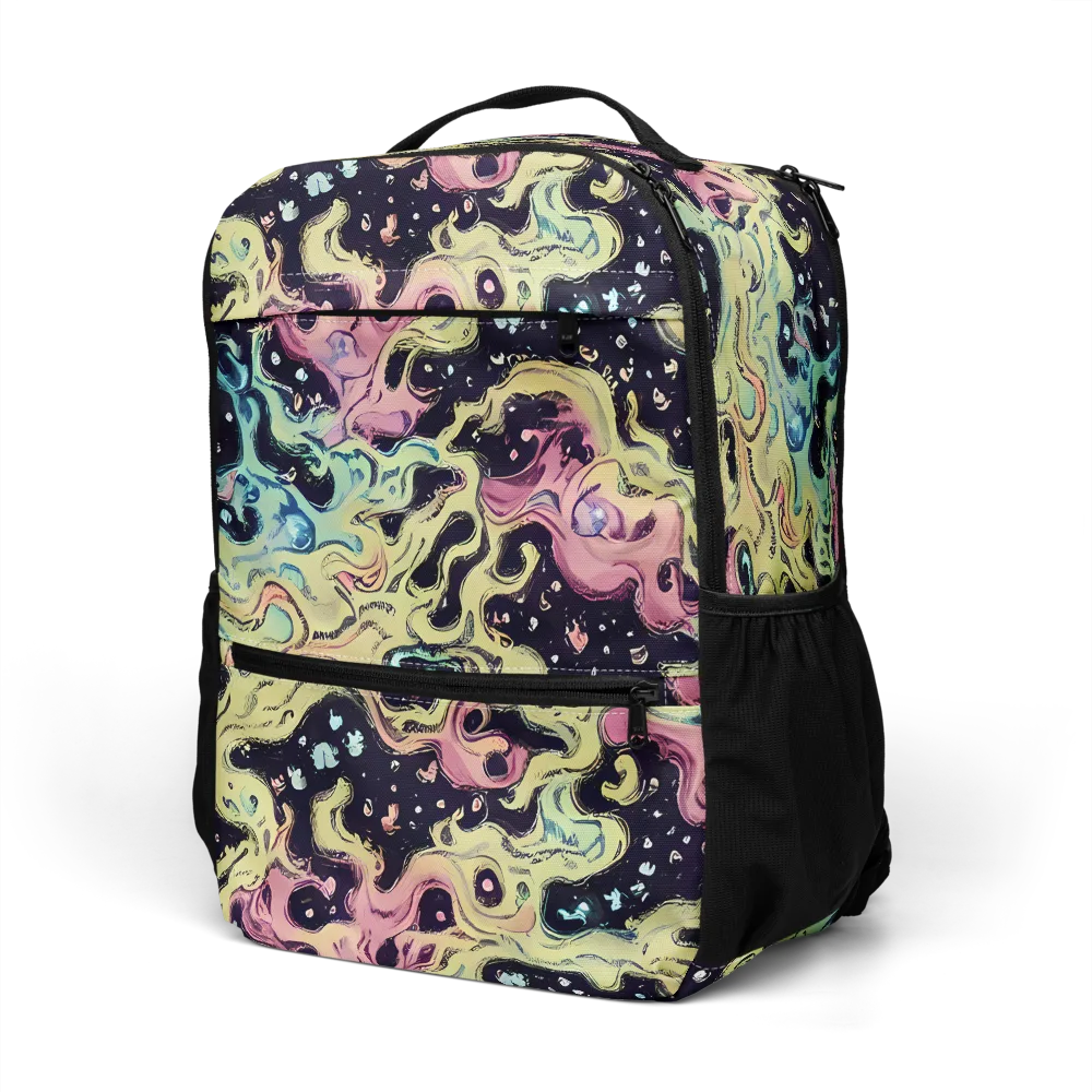 Neon Ink Tide on Utility Backpack — Left Front