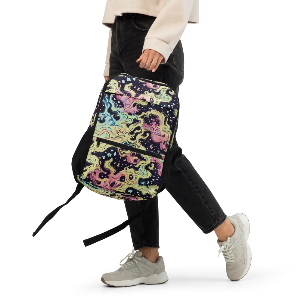 Neon Ink Tide on Utility Backpack — Front