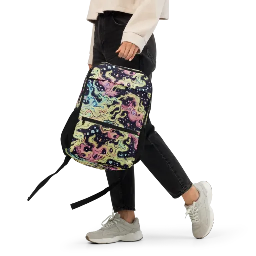 Neon Ink Tide on a Utility Backpack