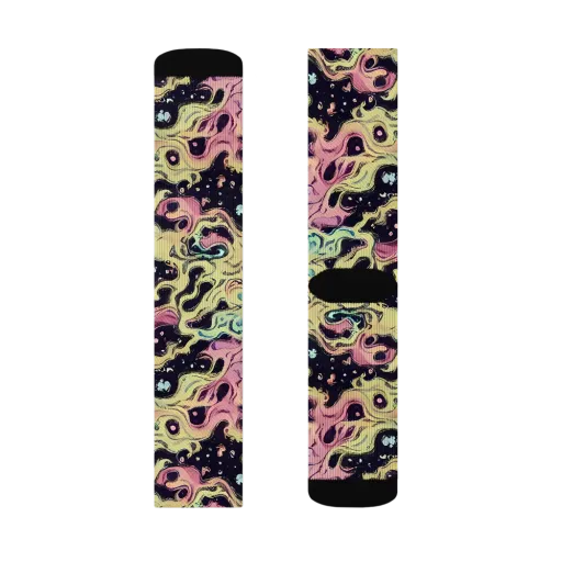 Neon Ink Tide on a Socks