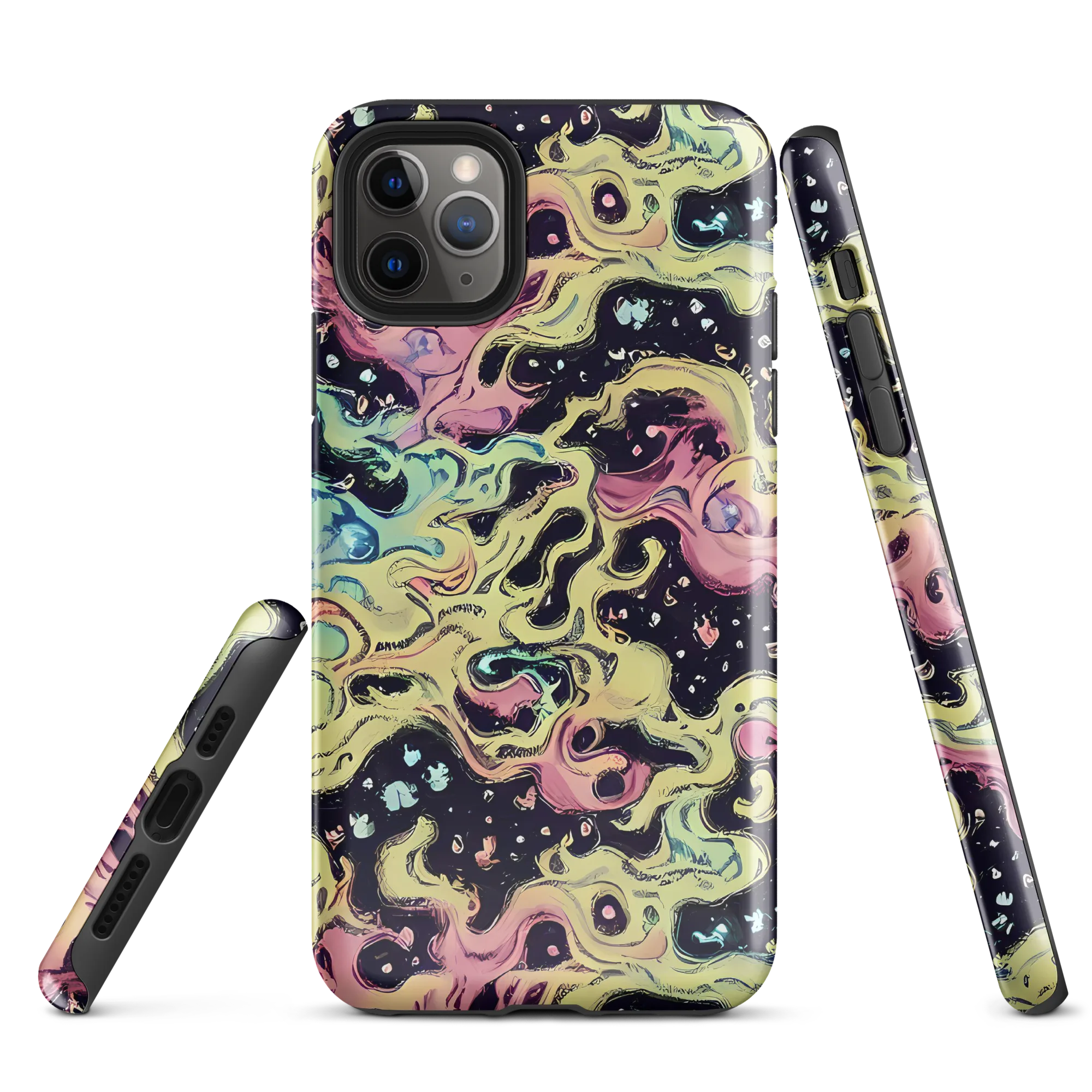 Neon Ink Tide on Tough Case for iPhone® — Front