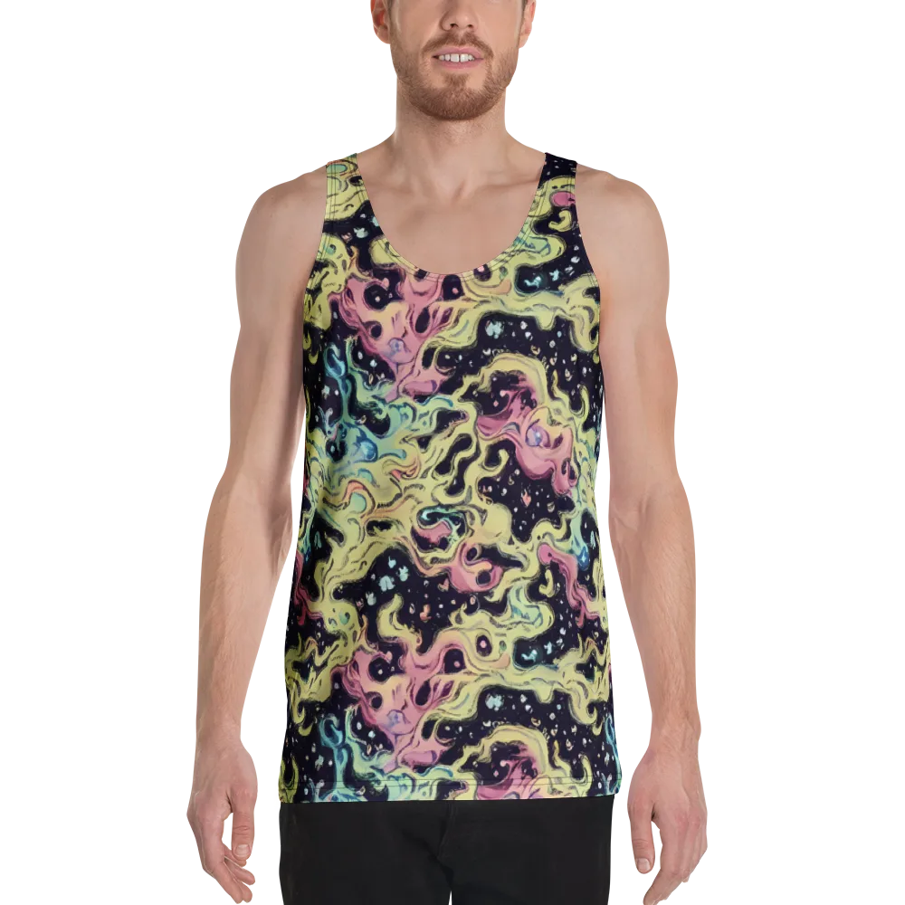 Neon Ink Tide on Men's Tank Top — Front