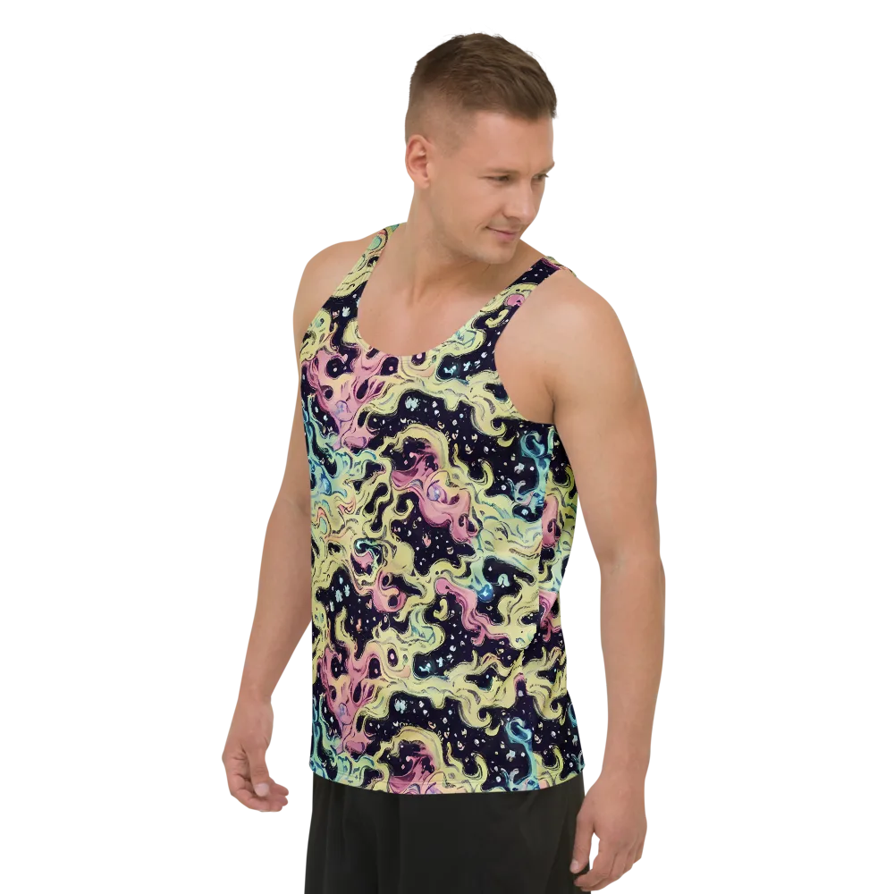 Neon Ink Tide on Men's Tank Top — Left Front