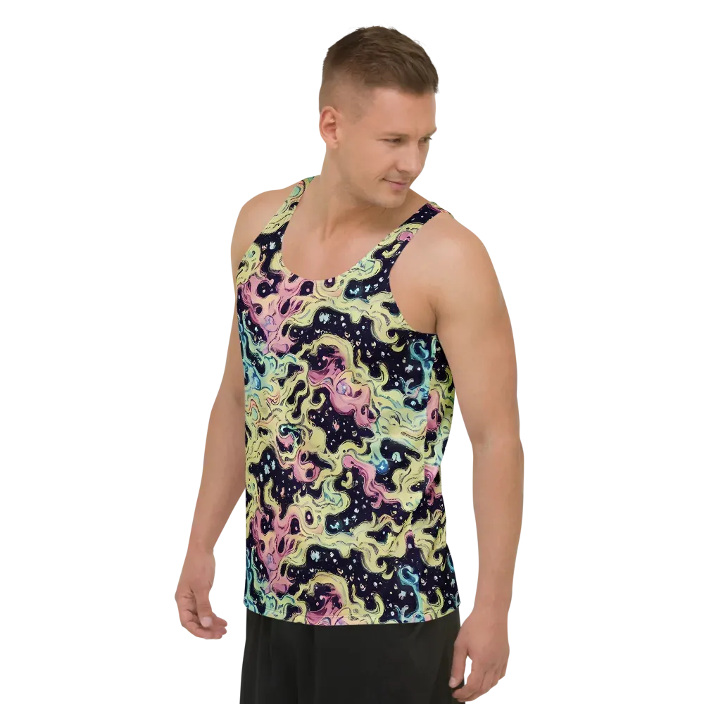 Neon Ink Tide on Men's Tank Top — Left Front