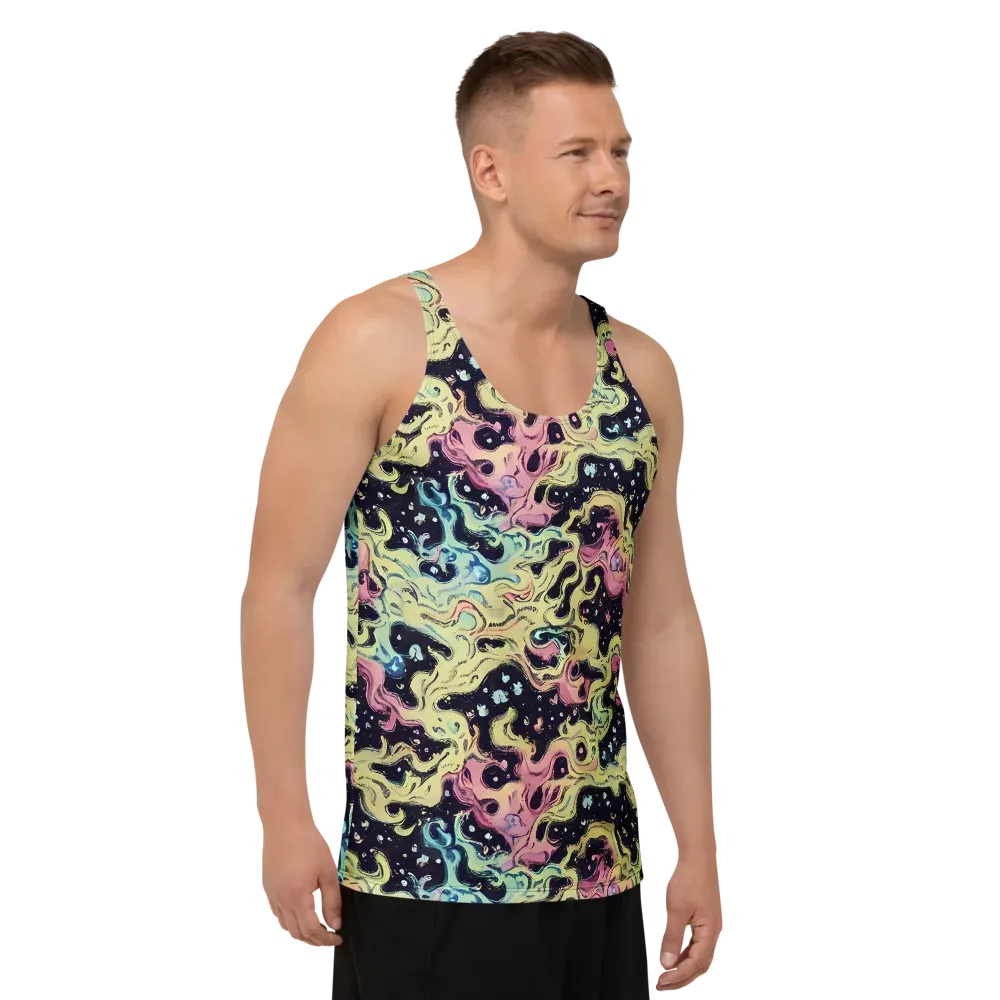 Neon Ink Tide on Men's Tank Top — Right Front