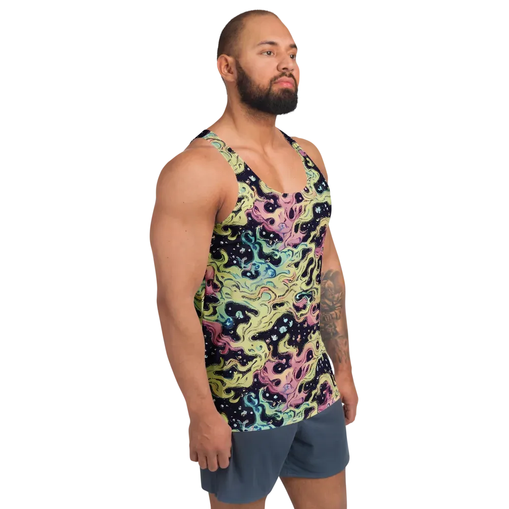Neon Ink Tide on Men's Tank Top — Right Front