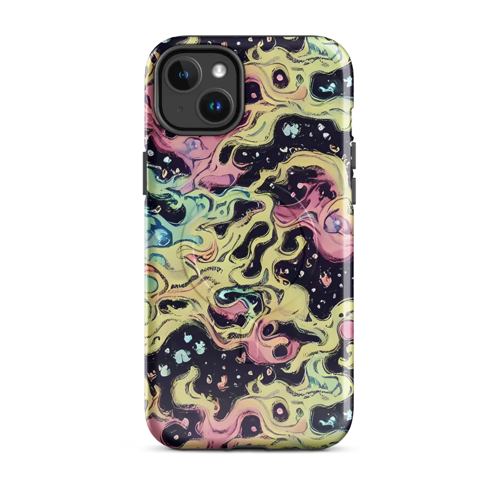Neon Ink Tide on MagSafe Tough Case for iPhone® — Front