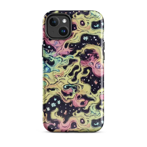 Neon Ink Tide on a MagSafe Tough Case for iPhone®