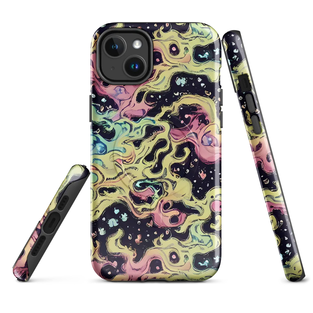 Neon Ink Tide on MagSafe Tough Case for iPhone® — Front